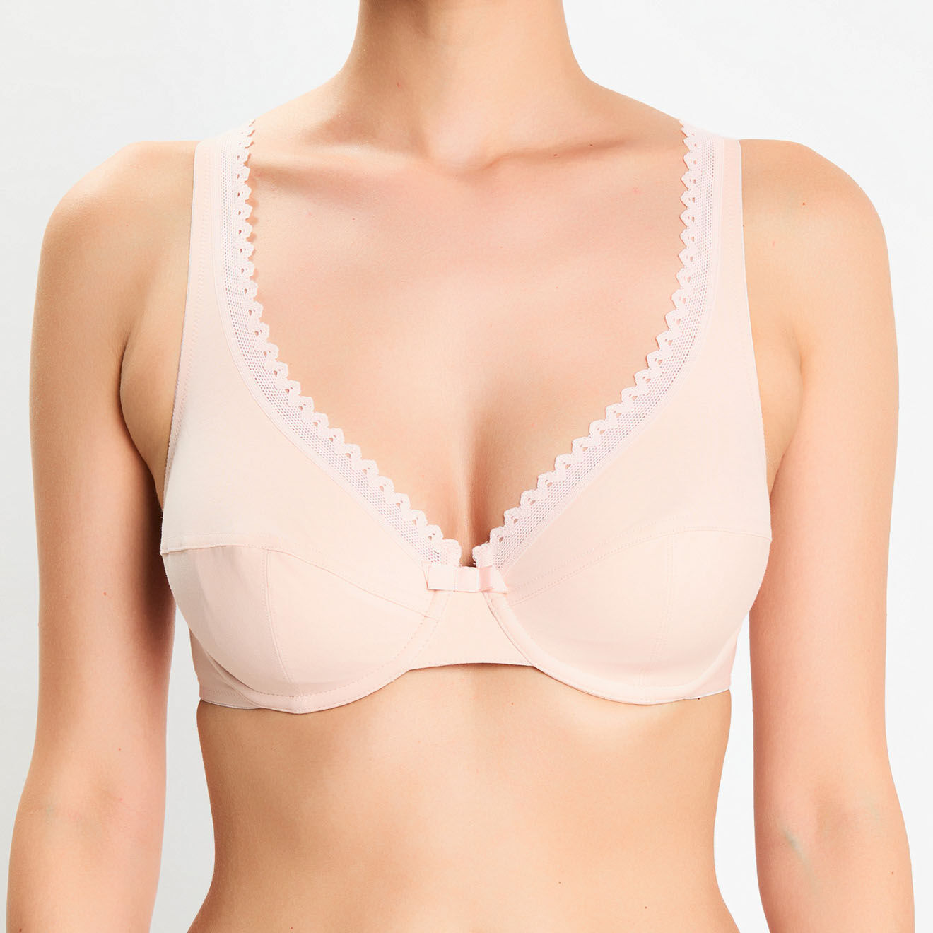 Soutien-gorge LOU Oxygène Balconnet 85C (équiv. 70C EU) - Nude Rosé - Neuf Avec étiquettes - Avec Armatures