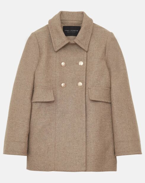 Manteau en Laine mélangée Marc beige
