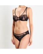 Soutien-gorge emboîtant avec armatures Fleur d'Art noir