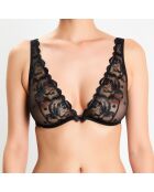 Soutien-gorge avec armatures Larmes de Rose noir