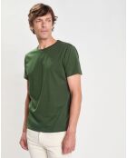 T-Shirt manches courtes uni Pima vert foncé