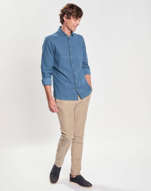 Chemise Slim Fit en Denim bleu clair