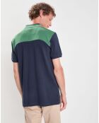 Polo Regular Fit Aston Martin Racing Colorblok bleu foncé/vert