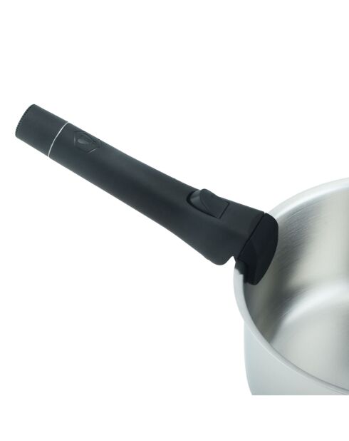 Batterie de cuisine amovible astuces induction - 10 pièces gris