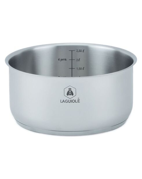 Batterie de cuisine amovible 'réactif' induction - 7 pièces gris