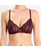 Soutien-gorge emboîtant avec armatures Précieuse bordeaux