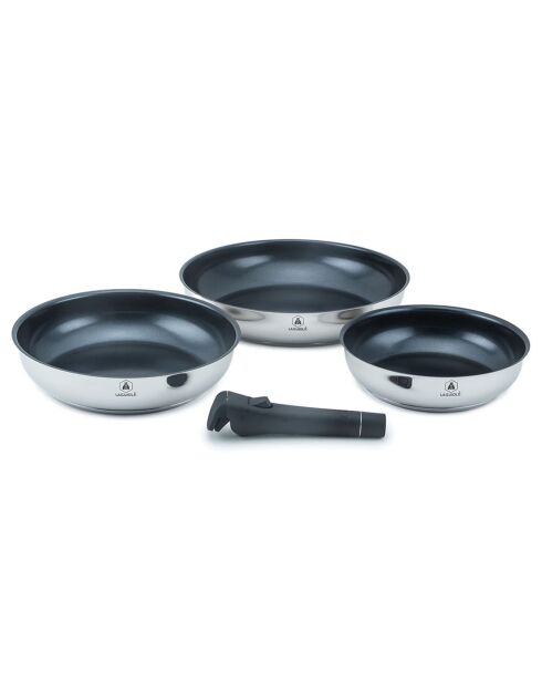 3 estufas de inducción 'reactivas' grises extraíbles