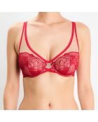 Soutien-gorge emboîtant avec armatures Fleur d'Art rouge