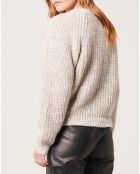 Pull en Coton & Alpaga Nae gris clair