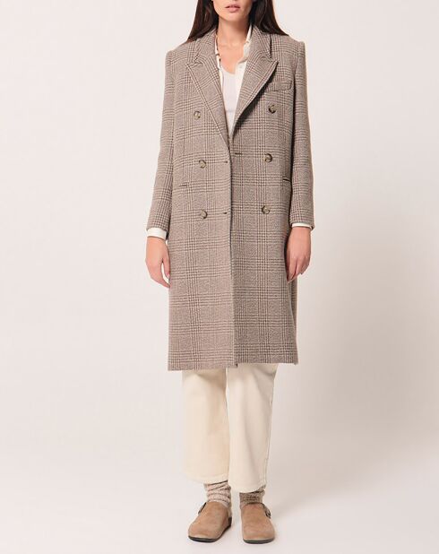 Manteau en Laine mélangée Marc beige