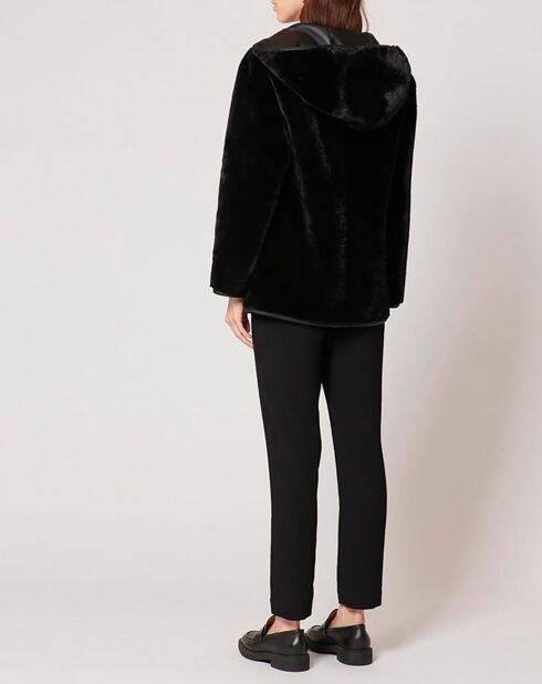 Manteau en Fausse Peau réversible Milora noire