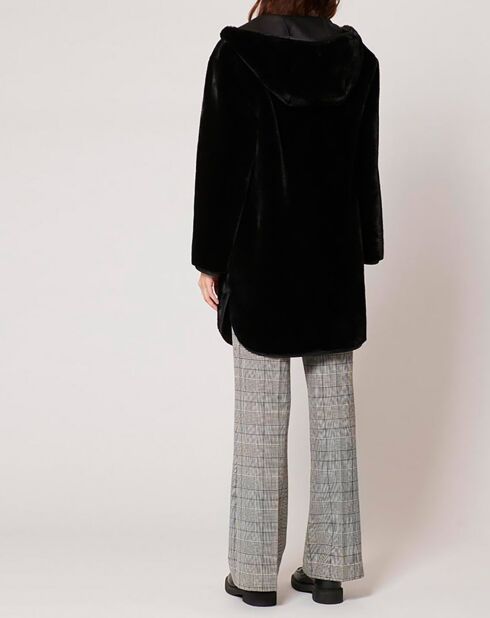 Manteau en Fausse Peau réversible Milor noire