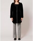 Manteau en Fausse Peau réversible Milor noire