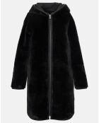 Manteau en Fausse Peau réversible Milor noire
