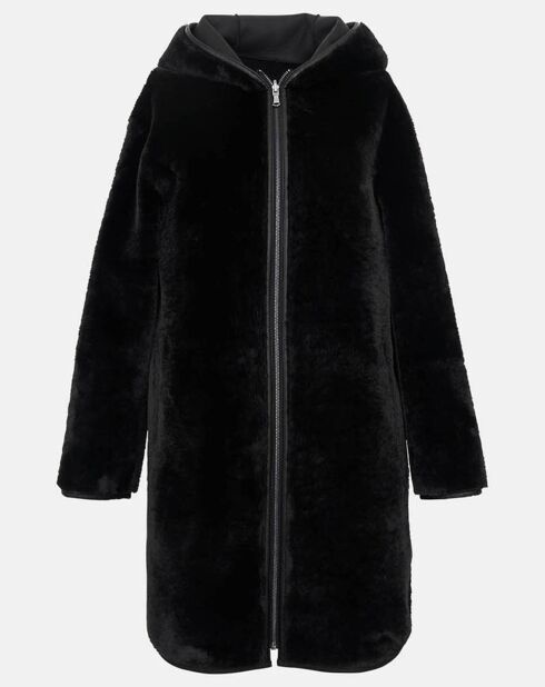 Manteau en Fausse Peau réversible Milor noire