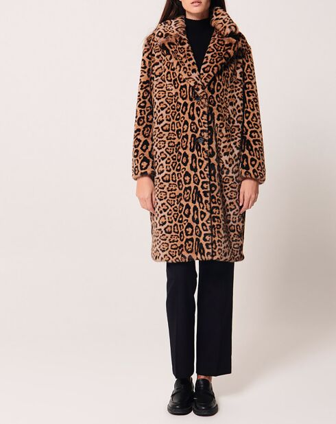 Manteau en Fausse Peau Miramo imprimée