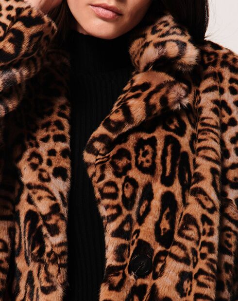 Manteau en Fausse Peau Miramo imprimée