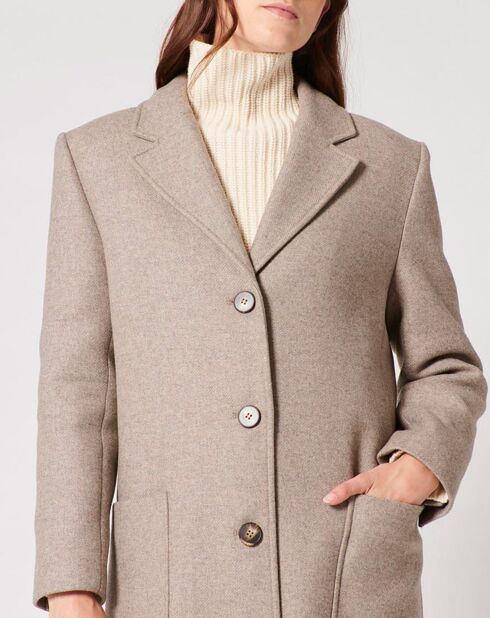 Manteau en Laine mélangée Mattiz beige