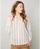 Chemise Camu blanc brut/bleu