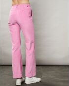 Pantalon en Velours côtelé Pandore rose