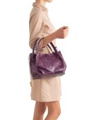 Clarissa bordeauxrode leren schoudertas - 28x20x12 cm