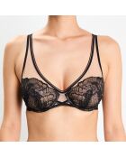 Soutien-gorge emboîtant avec armatures Fleur d'Art noir