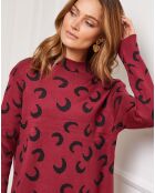 Robe en Cachemire mélangé Gibraltar bordeaux/noir