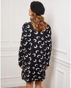 Robe en Cachemire mélangé Gibraltar noir/blanc