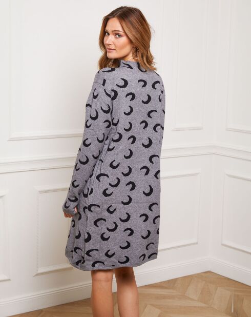 Robe en Cachemire mélangé Gibraltar gris/noir