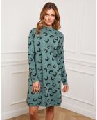 Robe en Cachemire mélangé Gibraltar vert/noir