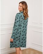 Robe en Cachemire mélangé Gibraltar vert/noir