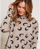Robe en Cachemire mélangé Gibraltar taupe/noir