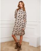 Robe en Cachemire mélangé Gibraltar taupe/noir