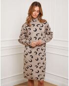 Robe en Cachemire mélangé Gibraltar taupe/noir