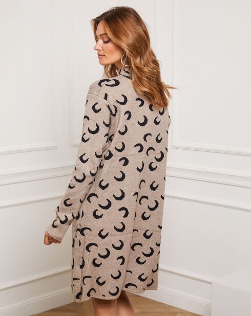 Robe en Cachemire mélangé Gibraltar taupe/noir