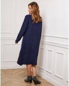 Robe en Cachemire mélangé Giusepe marine