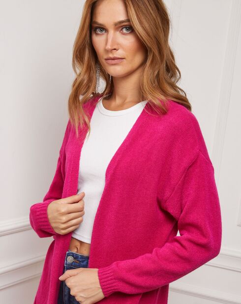 Gilet en Cachemire mélangé Irissa fushia