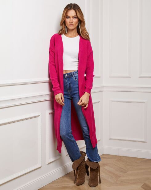 Gilet en Cachemire mélangé Irissa fushia