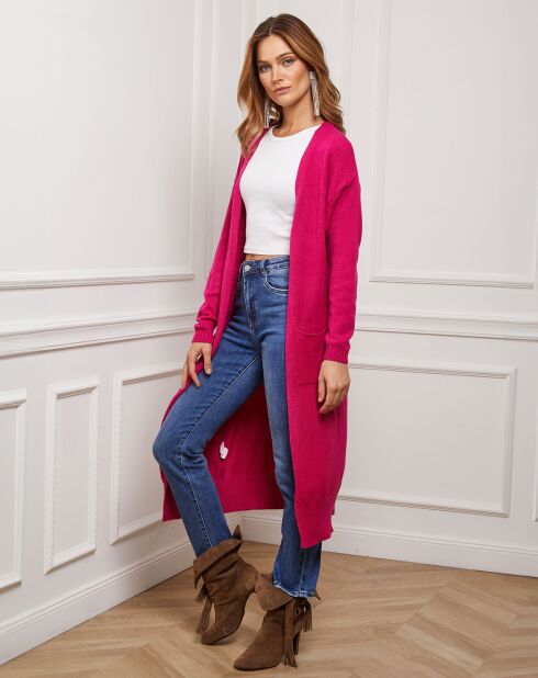 Gilet en Cachemire mélangé Irissa fushia
