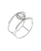 Bague Royaume Diamants 0.23 ct Topaze 0.3 ct or blanc