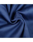 Parure housse de couette en satin de coton bleu foncé
