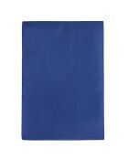 Parure housse de couette en satin de coton bleu foncé