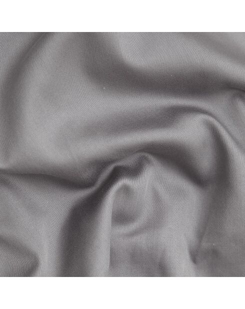 Set copripiumino in raso di cotone grigio scuro