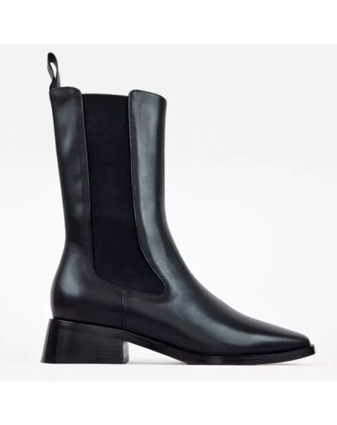 Chelsea Boots en Cuir Aron noires - Talon 4 cm