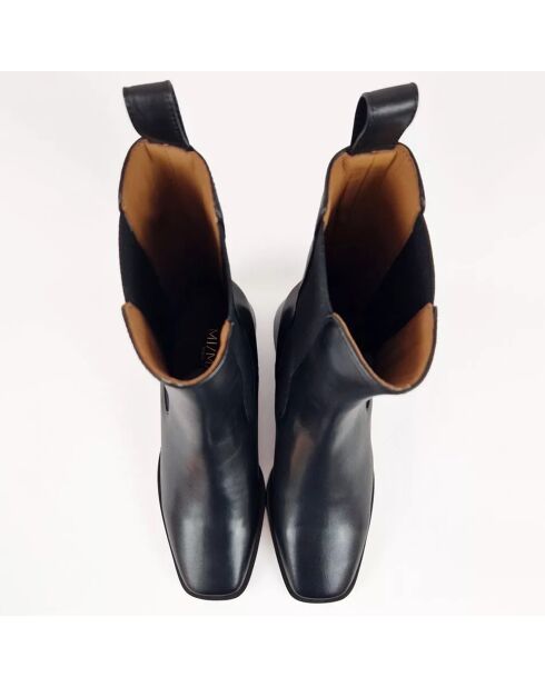 Chelsea Boots en Cuir Aron noires - Talon 4 cm