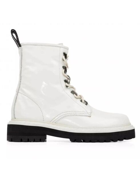 Boots en Cuir Clint écrues