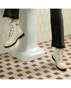 Boots en Cuir Clint écrues