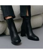 Bottines en Cuir Coppelia noires - Talon 7 cm