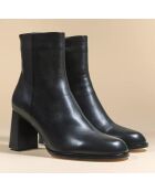 Bottines en Cuir Coppelia noires - Talon 7 cm