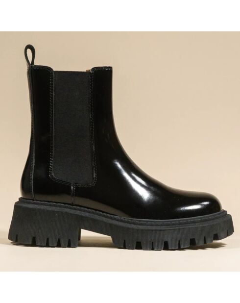 Chelsea boots en Cuir Crimson noires